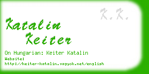 katalin keiter business card